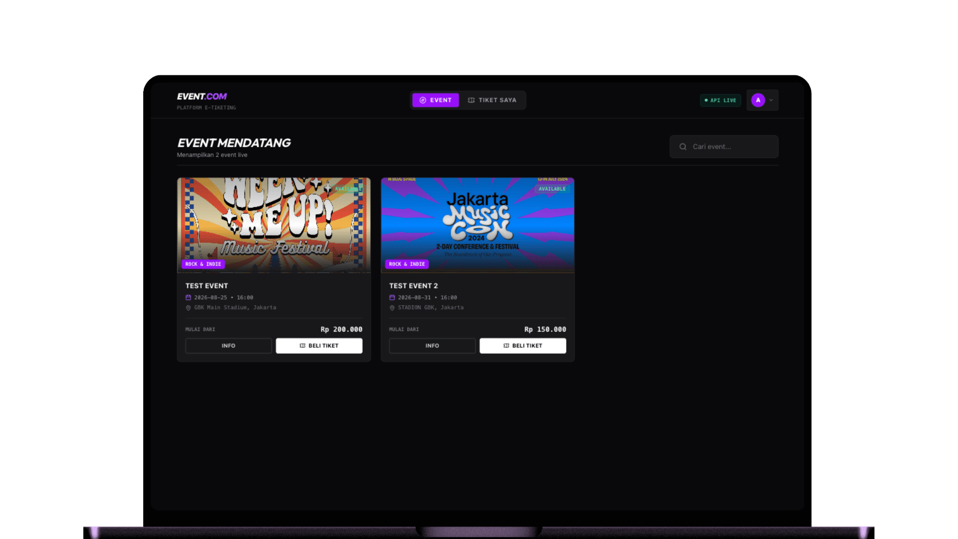 Event.com — E-ticket Platform