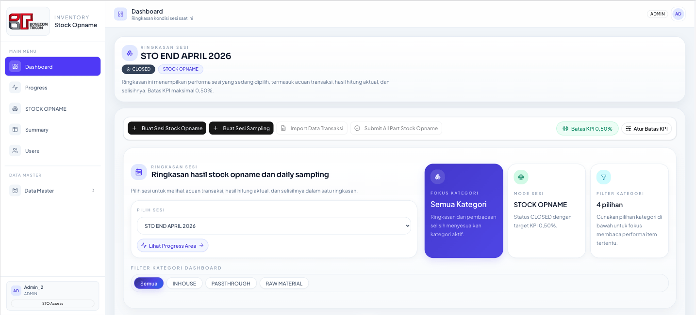 Web App Inventory System preview 2