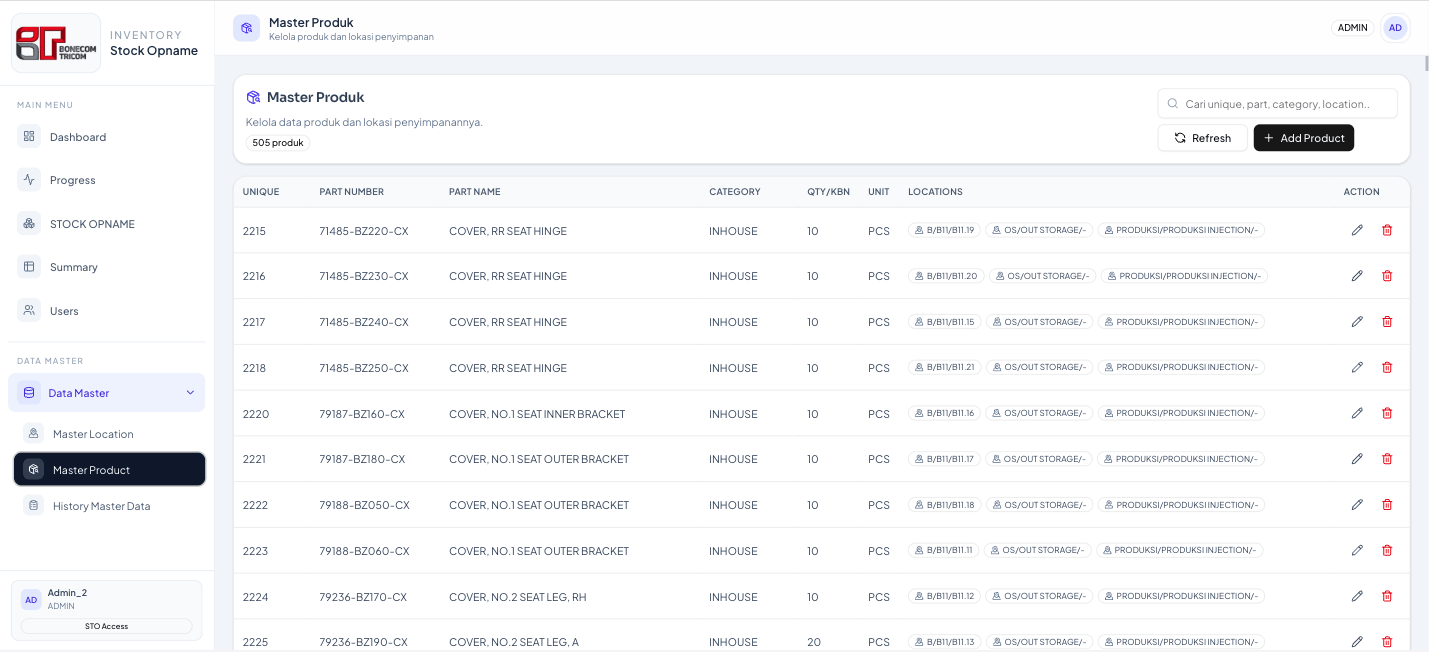 Web App Inventory System preview 7