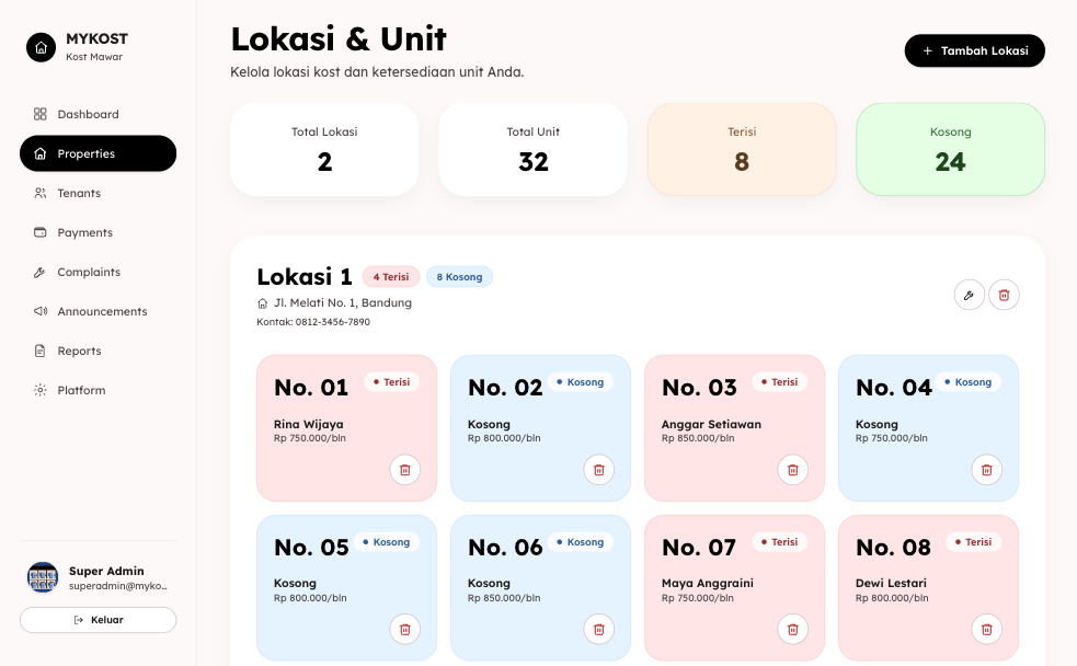 MyKost — Boarding House Management (SaaS) preview 5